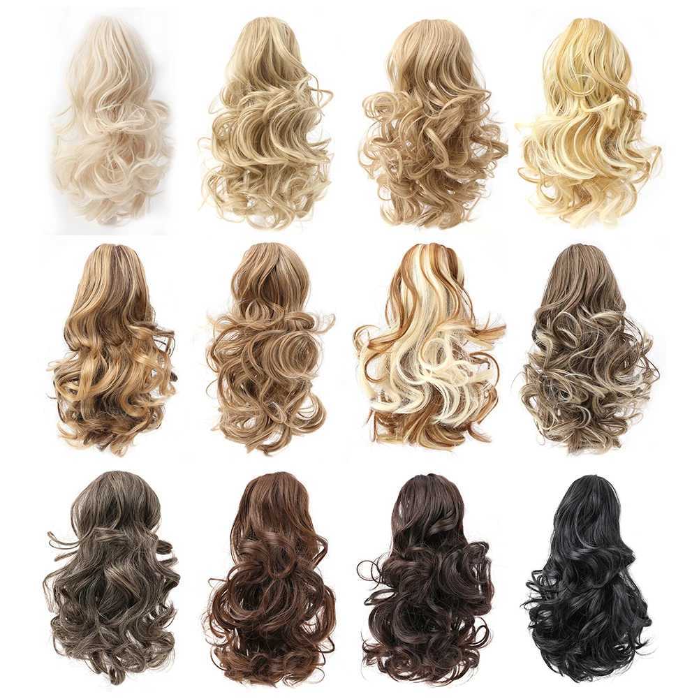 Short Ponytail Extension Thick Wavy Curly Claw Clip in Pony Tails 10 Inch Soft Natural Looking Synthetic Hairpiece for WomenXJ241221