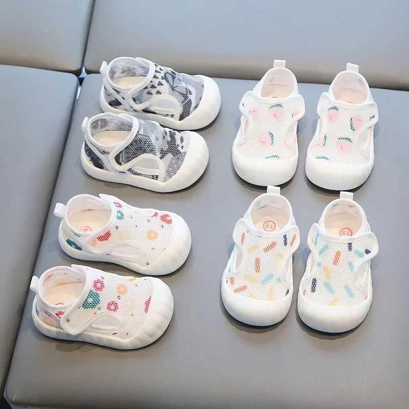 Sneakers Childrens mesh shoes childrens sandals unisex casual shoes anti slip breathable soft sole first step shoes baby lightweight shoes H241221