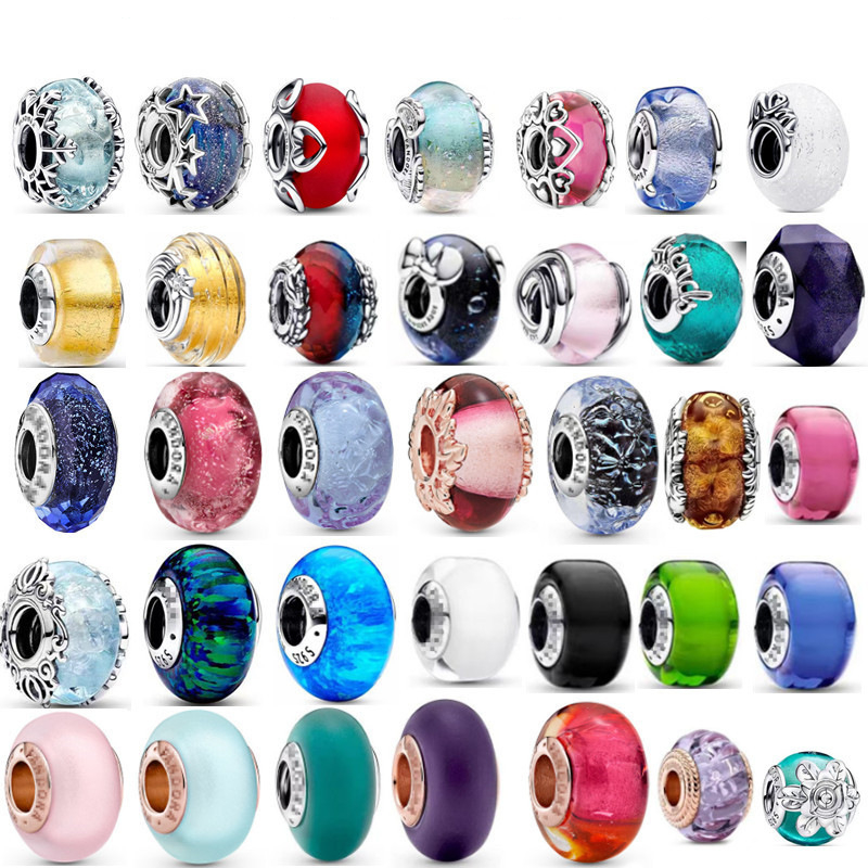 925 Silver Fashion New Western Hot Selling Glass Beads New Glass Beads Hanging Beads DIY Accessories Beads Free Shipping