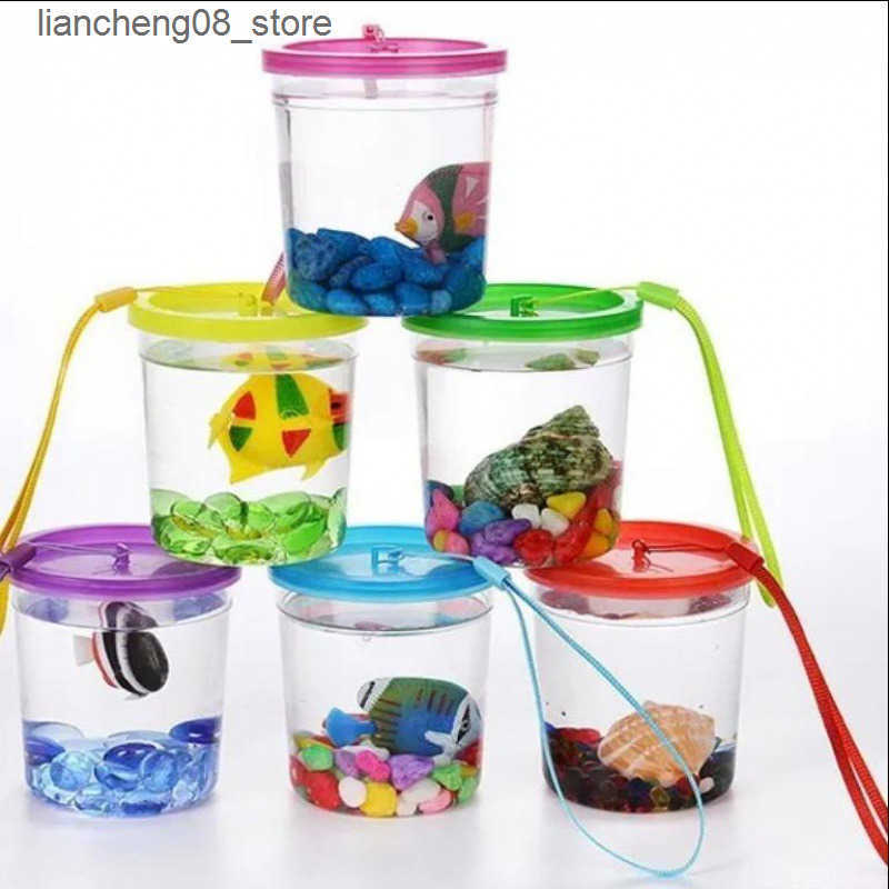 Other Pet Supplies Small turtle feeding box white fish tank hand-held crawler tank small box plastic crawling pet box transparent turtle tank L240910
