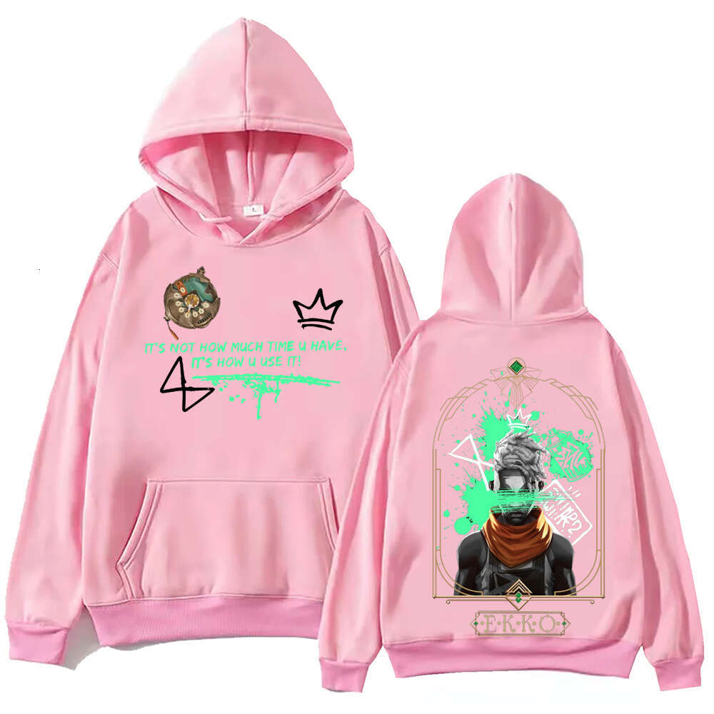 Hot Anime Ekko-Arcane Hoodie Haruku Hip Hop Pullover Tops Popular Music Sweatshirt Fans Gift