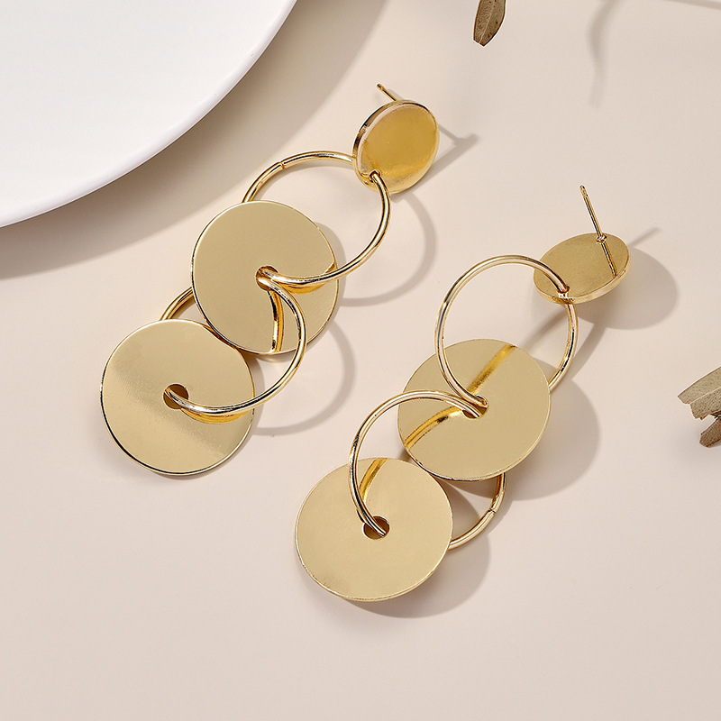 Elegant Large Fashion Hoops Unique Design Women's Statement Earrings