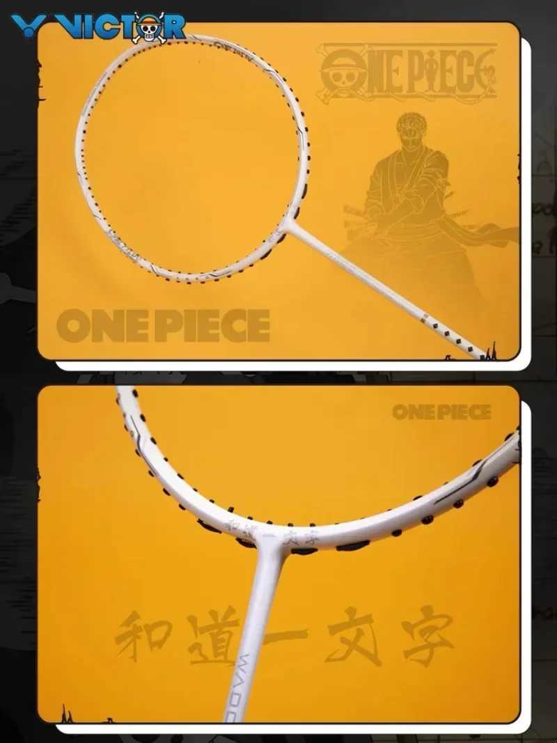 Victor One Piece and Enma/Wado Ichimonji/Fourth Generation Guiteru attacking badminton racketW241221
