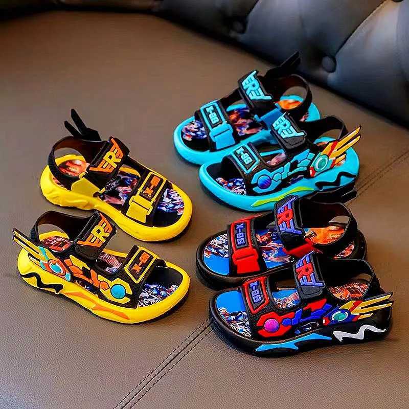 Sneakers Vibrant Anime-Inspired Open-Toe Sandals for Boys - Breathable Wear-Resistant and Comfortable for All Seasons - Perfect for Cas H241221
