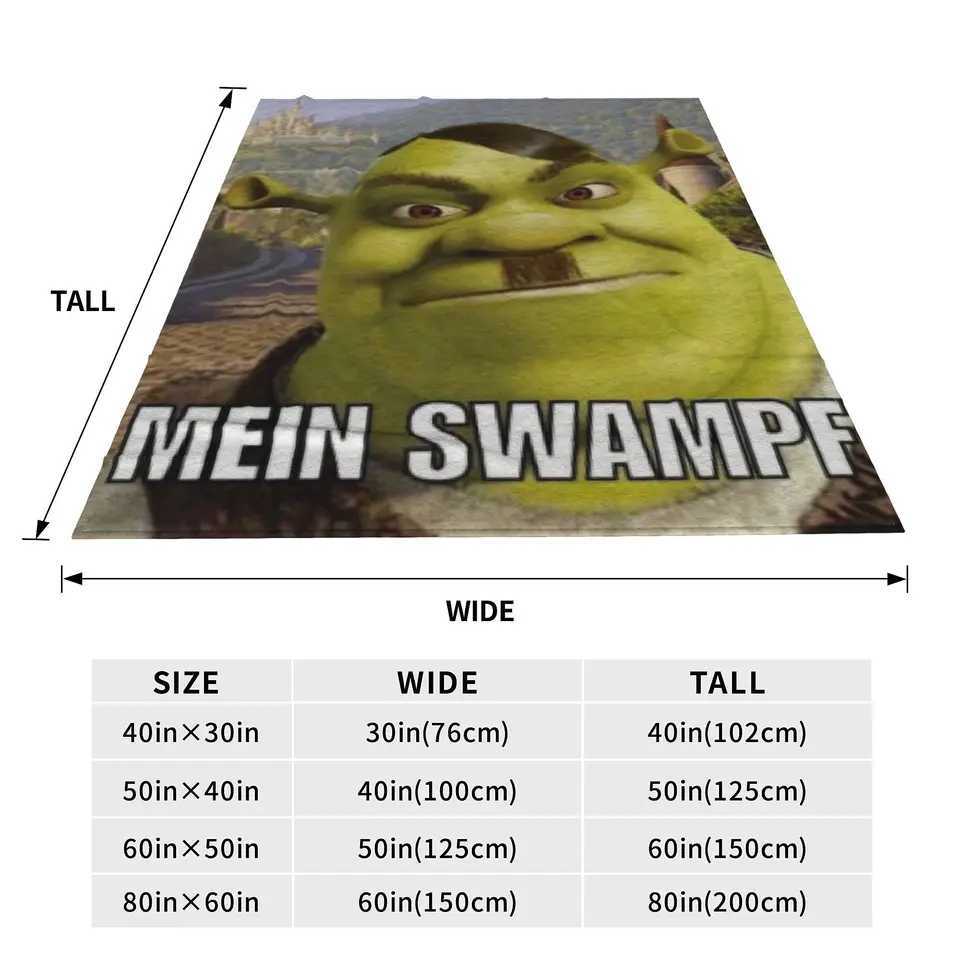 Shreks Pun Funny Memes Blanket Ultra Soft Throw Blankets for Sofa 50x60 Inch Multiple Sizes Rug PieceXJ241220