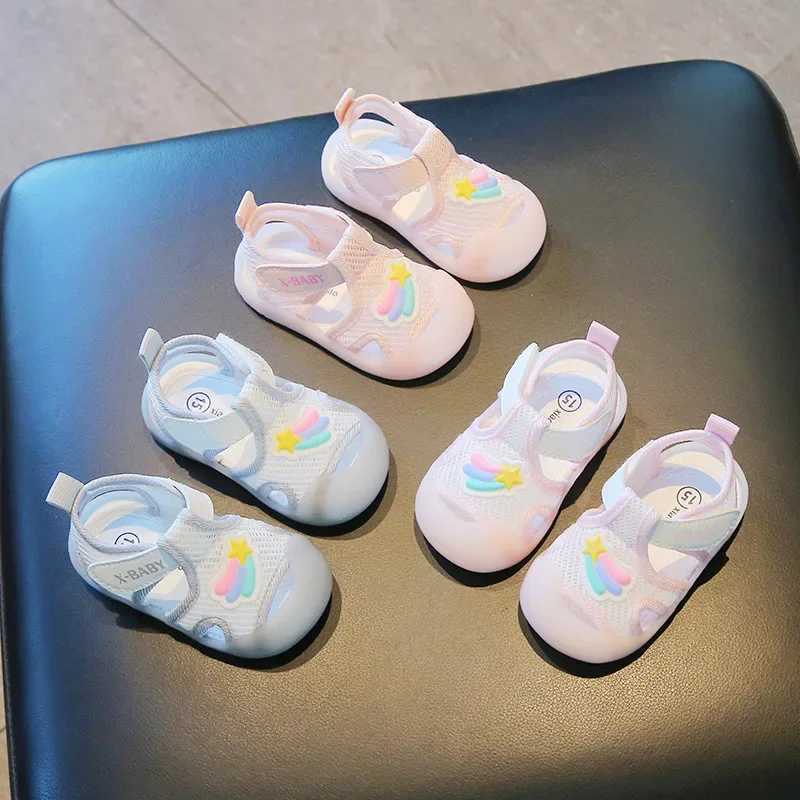 Sneakers Childrens shoe designer boys and girls anti slip soft sole mesh comfortable and casual childrens sports shoes childrens baby sandals walking 