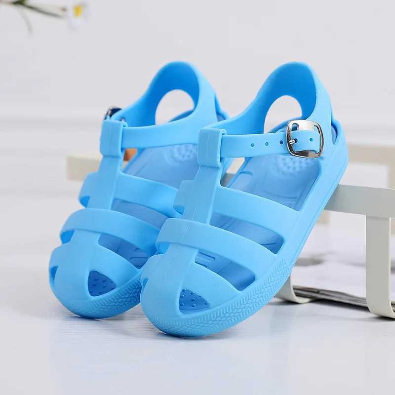 Sandals New Mini Brazil Roman Sandals Boys Girls Sandals Flox Jelly Shoes Sandals ChildrenS Shoes Roman Hollow Breathable Sandals H241217