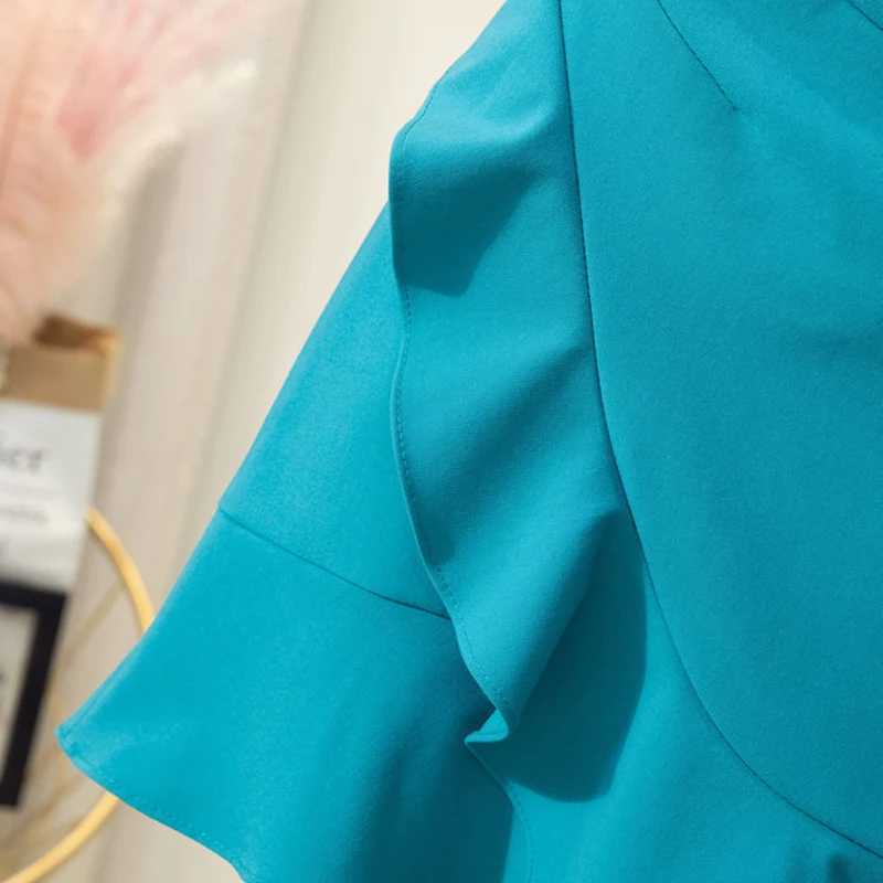 ever Womens High Waist Mermaid Short Skirt Korean Fashion Asymmetrical Ruffles Mini Skirts Woman Sexy Office A-line SkirtXJ241221