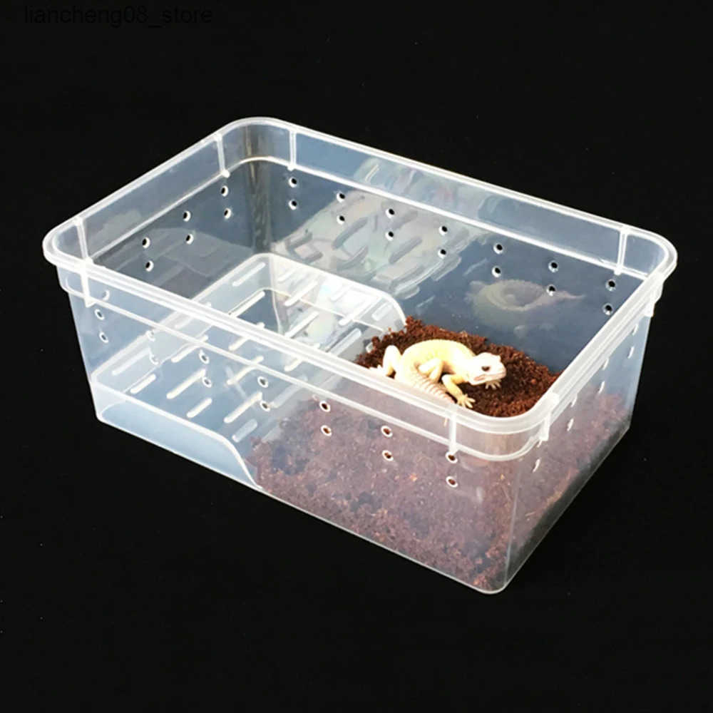 Other Pet Supplies LOYALHEARTY 8 Mesh reptile shell cage gecko lizard pet snake Terrarium fish tank spider insect breeding box+heating pad L240910