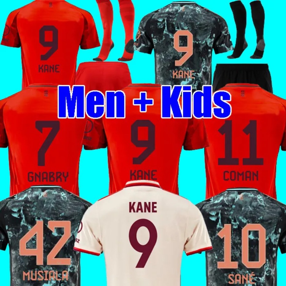 bayernmunich kit 24 25 KANE 9 bayerns soccer jerseys SANE KIT DANKE FRANZ GNABRY COMAN DIER DAVIES KIMMICH football shirt 2024 2025 AWAY Kids sets