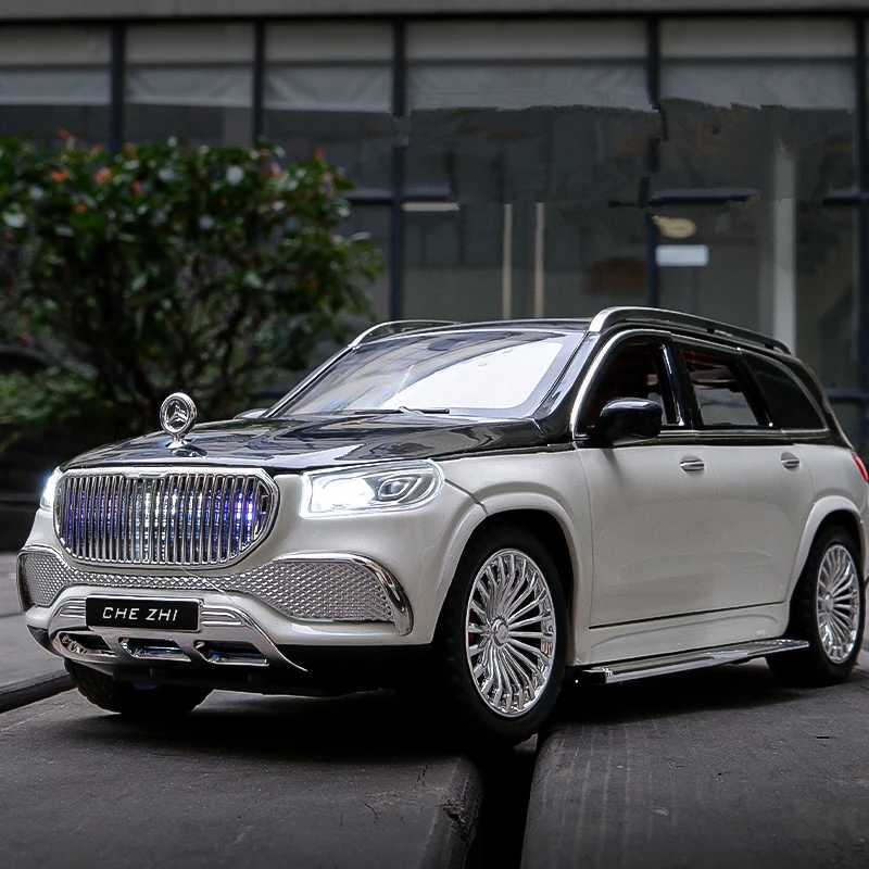 1 24 Maybach GLS GLS600 Alloy Luxy Car Model Simulation Diecasts Metal Toy Vehicles Car Model Sound and Light Childrens Toy GiftXJ241221