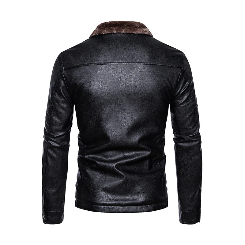 Plus Velvet Men Thick Leather Jacket Youth Fashion PU Leather Jacket Coat Size M-4XL Mens Autumn and Winter Oversized 241216