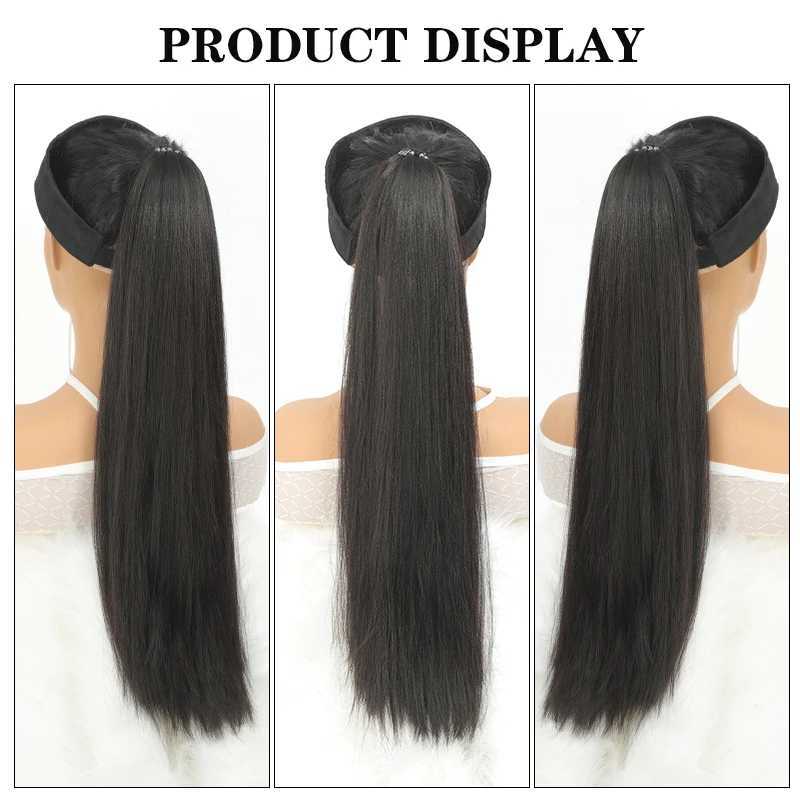 Synthetic Ponytail Extension Pony Tail With Hair Tie Long Yaki Straight Braiding Hair Ponytail DIY Braided For Women Daily LifeXJ241221