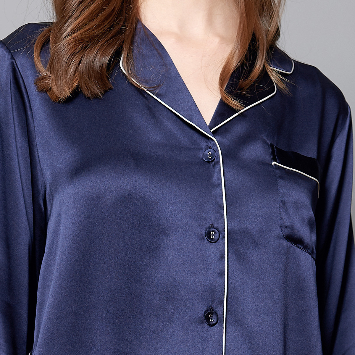 Chic Real Silk Women's Bedroom Ensemble Featuring Soft Nightdress and Coordinating Bathrobe