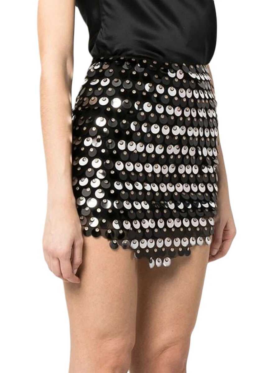 Y2k Sequin Low Waist Mini Skirt Bodycon Skirt Night Skirts A-line Party Short Club Out Shiny SparkleXJ241221