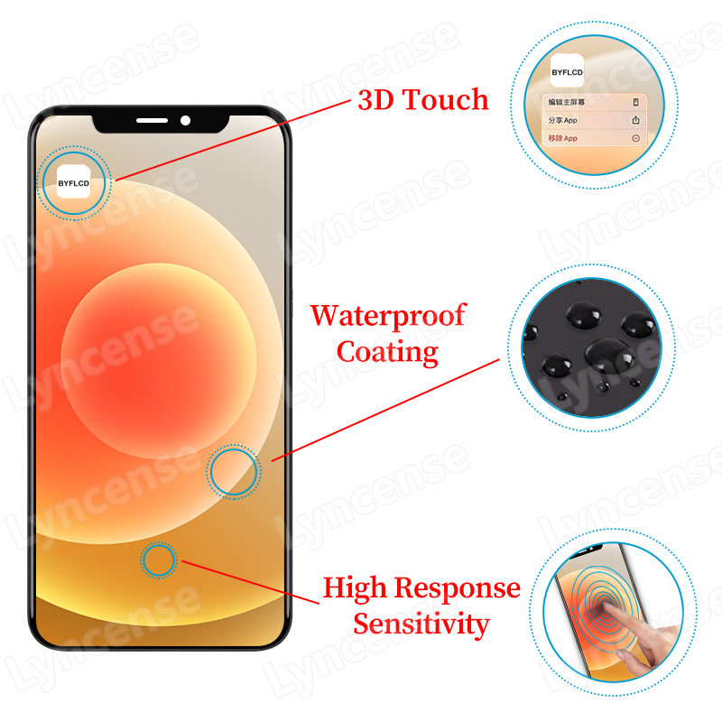 AAA+ OLED Pantalla For iPhone 12 Mini 2025 LCD Display Incell With 3D Touch Screen Replacement Digitizer Assembly Factory Display