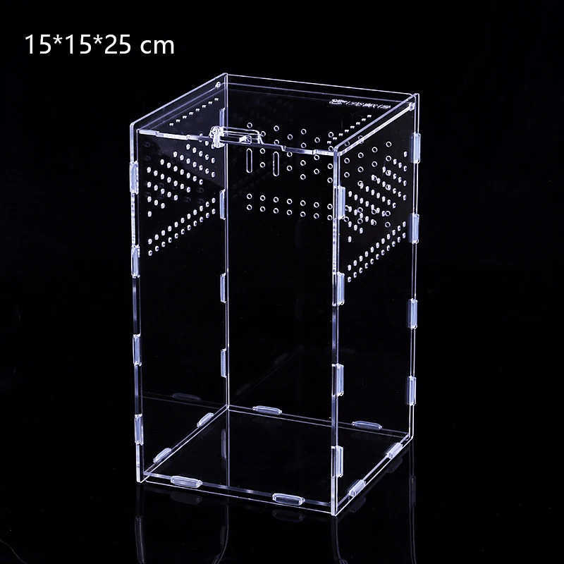Other Pet Supplies Acrylic transparent reptile habitat breeding box reptile cage nano plant wolf spider shell dead dragon supply L240910
