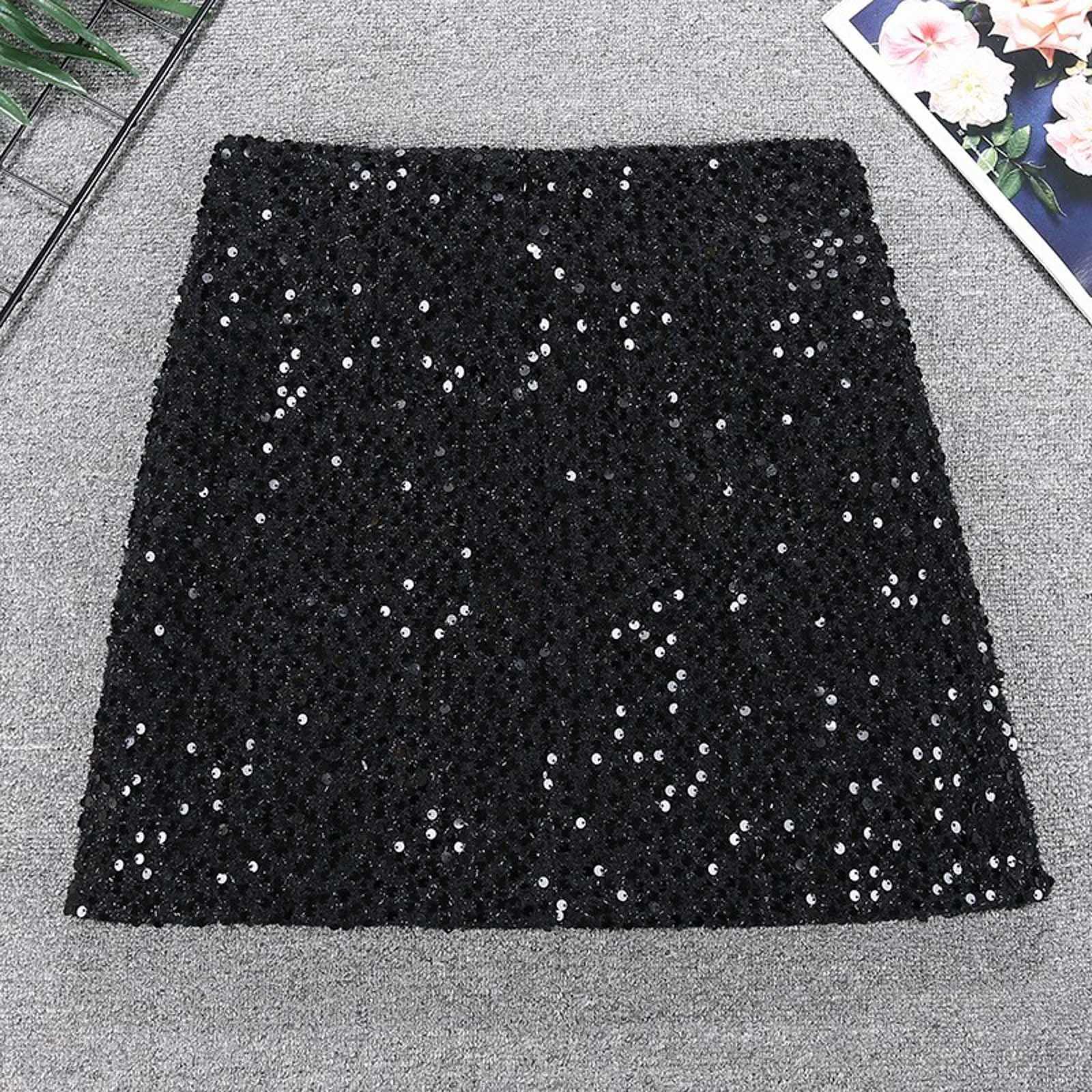 Fashion Y2K Streetwear Mini Skirt Womens Glitter Sequin Bodycon Tweed Skirts Wrapped Hip Short A-Line Pink White Femme FaldasXJ241221