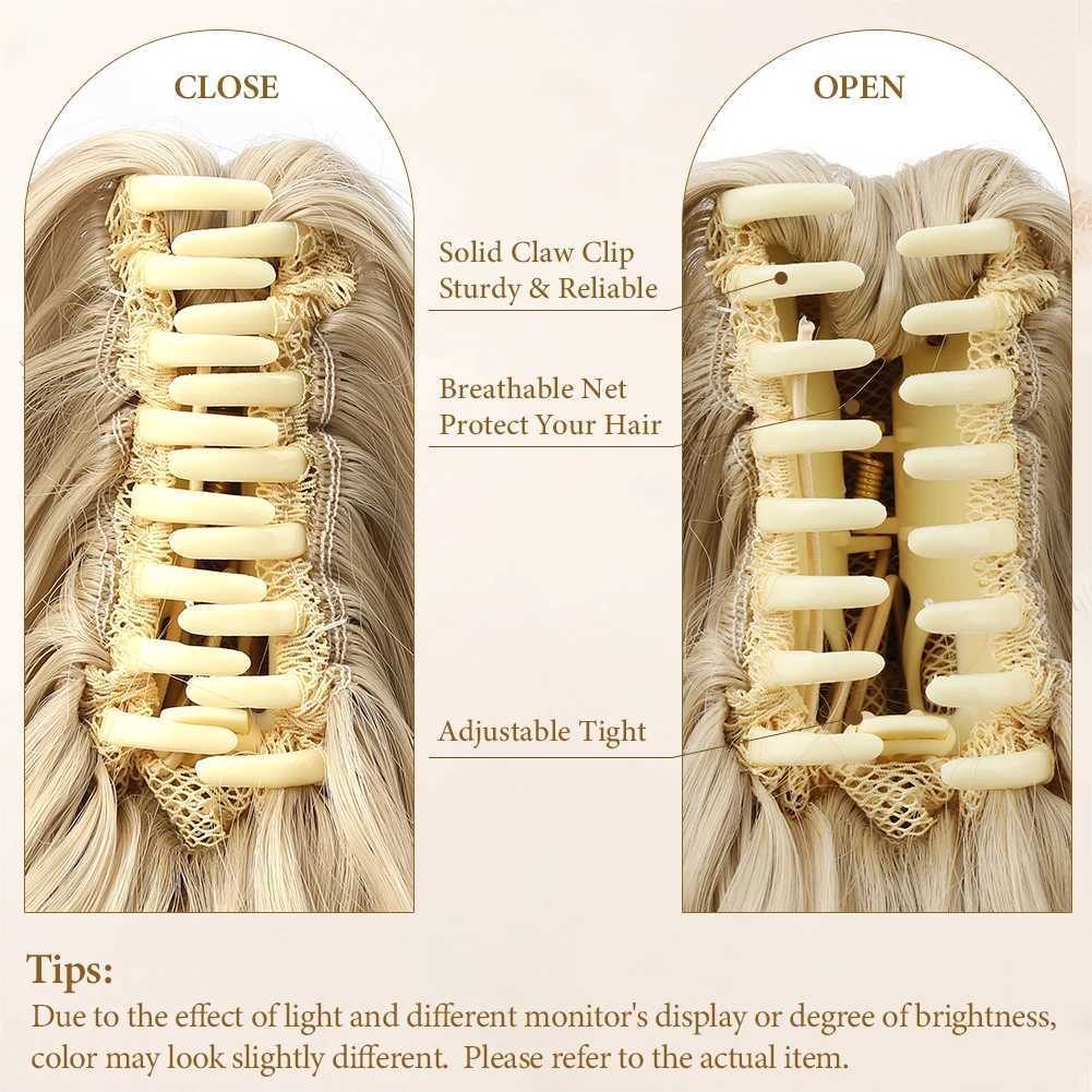 Short Ponytail Extension Thick Wavy Curly Claw Clip in Pony Tails 10 Inch Soft Natural Looking Synthetic Hairpiece for WomenXJ241221