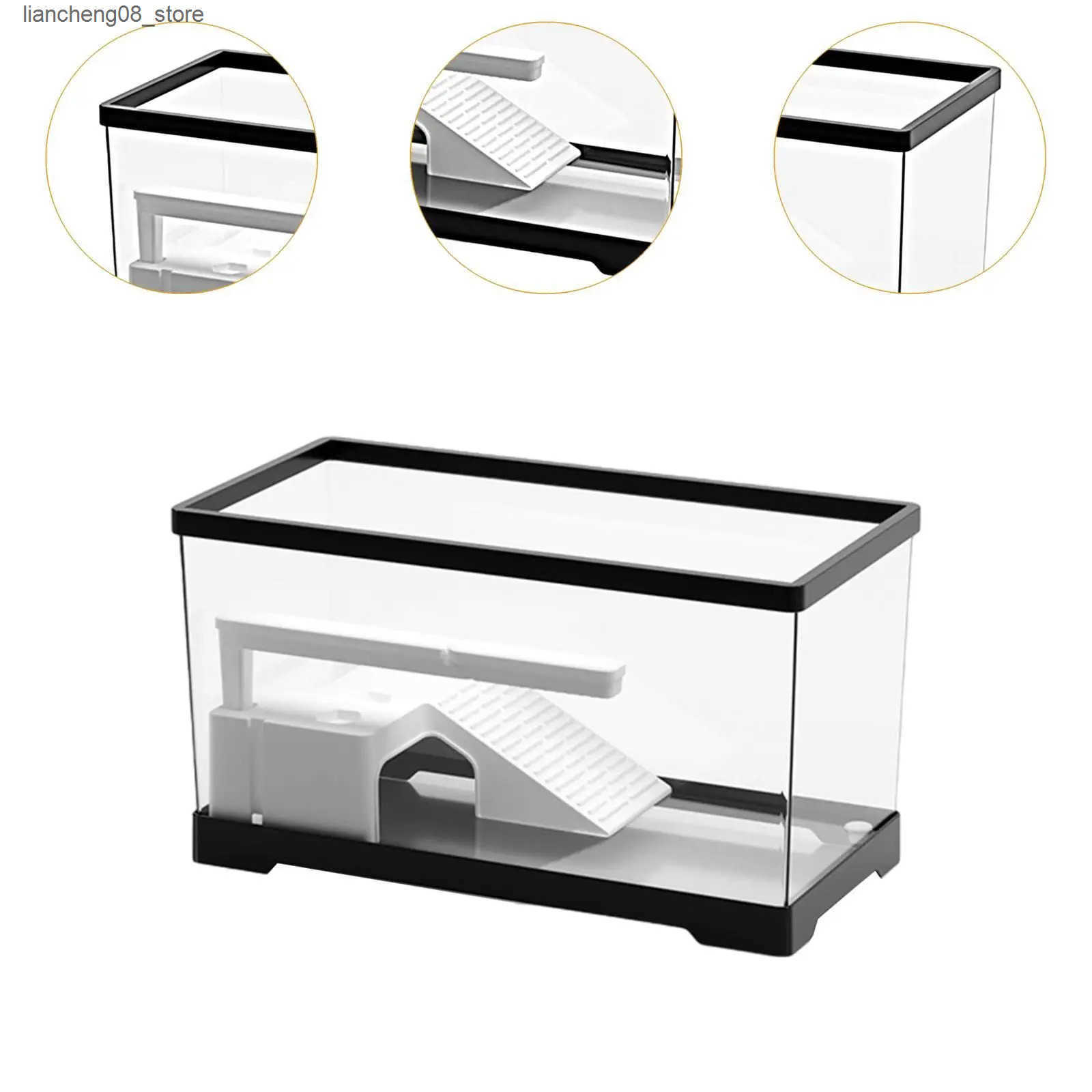 Other Pet Turtle Tank Aquarium Hideout Terrapin Breeding Tortoise Enclosure Starter Turtle Habitat Interior Decoration for Reptile Habitat L240910