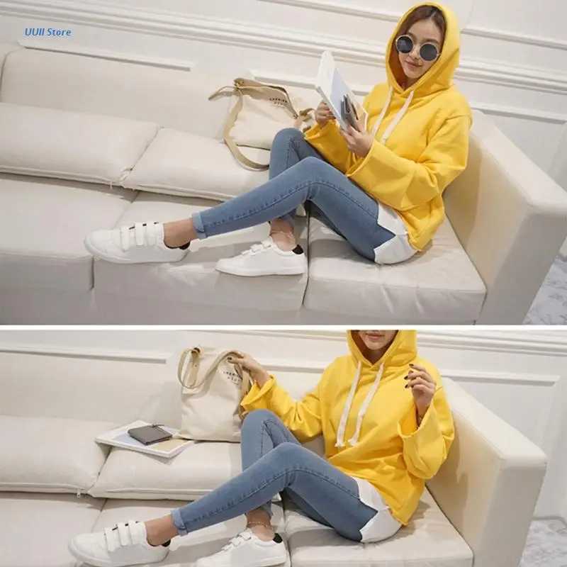 Women A-Line Shirt Extender Side Split Flare Hem Layering Top Sweep Slip SkirtXJ241221