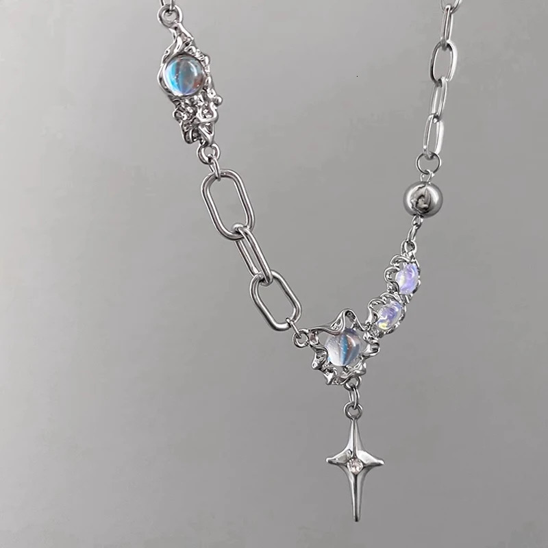 Crystal Angel Wings Heart Pendant Necklaces Ladies Girl Simple Y2K Pink White Zircon Love Elegant Necklace Women Jewelry 241220