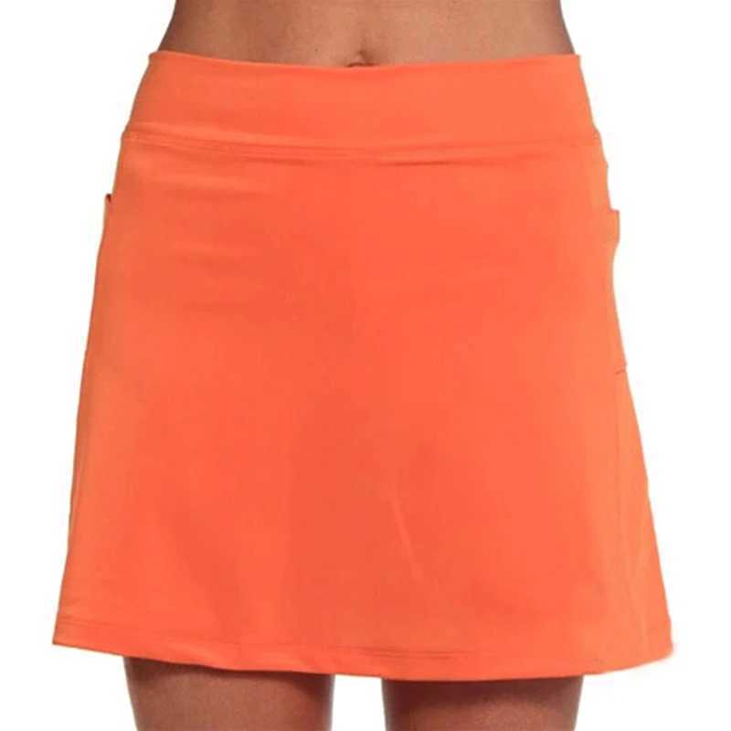 1pcs Womens Summer Slim High Waist Short Skirt Solid Color Running Skirt with Pockets Tennis Sports Hot Workout ShortsXJ241221