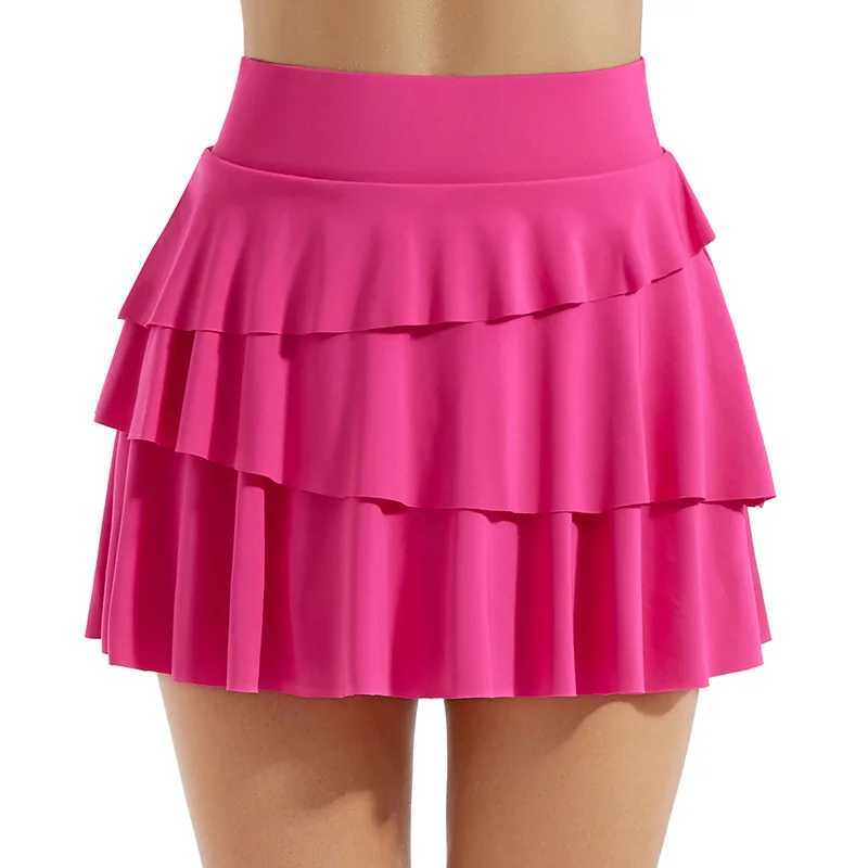 New In 2024 Womens High Waisted Tennis Skirt With Shorts Quick Drying Sports Short Fitness Running Train Skirt For WomanXJ241221