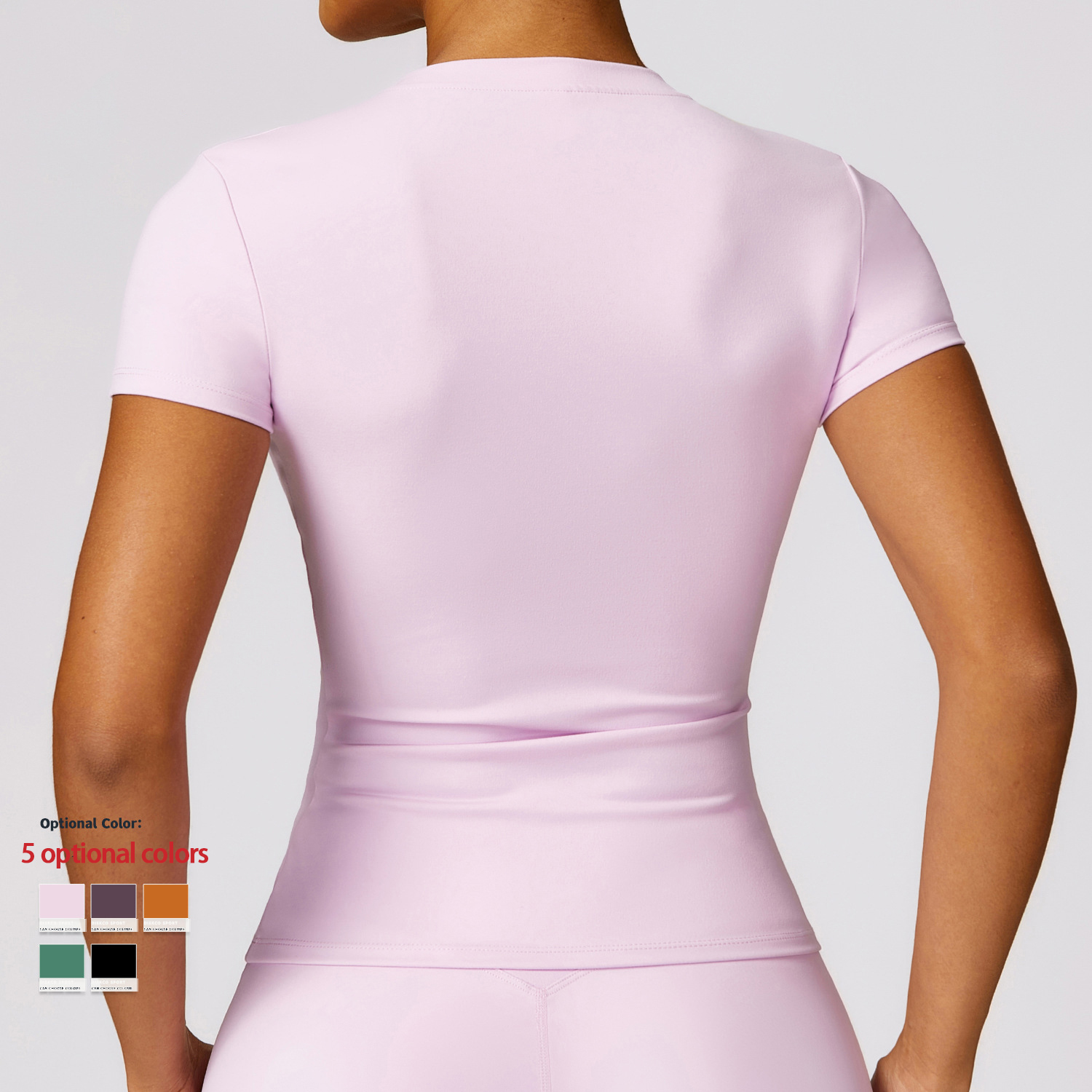 Spring t-shirt quick-drying yoga wear short-sleeved fitness tops hoodie outdoor running sports short-sleeved female