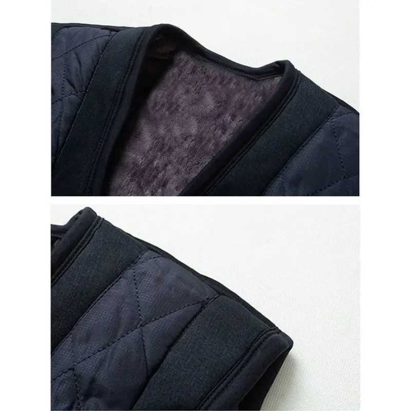 Fleece Warm Vest Coats Men Thick Lightweight Padded Lamb Warm Plus Velvet Sleeveless Jackets Buttons Thermal Fashion JacketsXJ241221