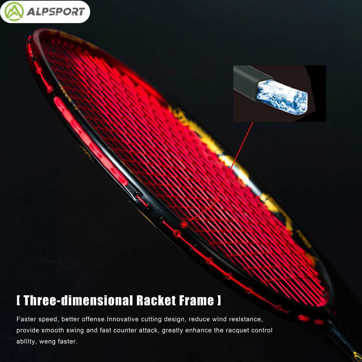 ALP QY 4U fast attack 95g maximum 38 pound badminton rack carbon fiber+titanium with string and bagW241221