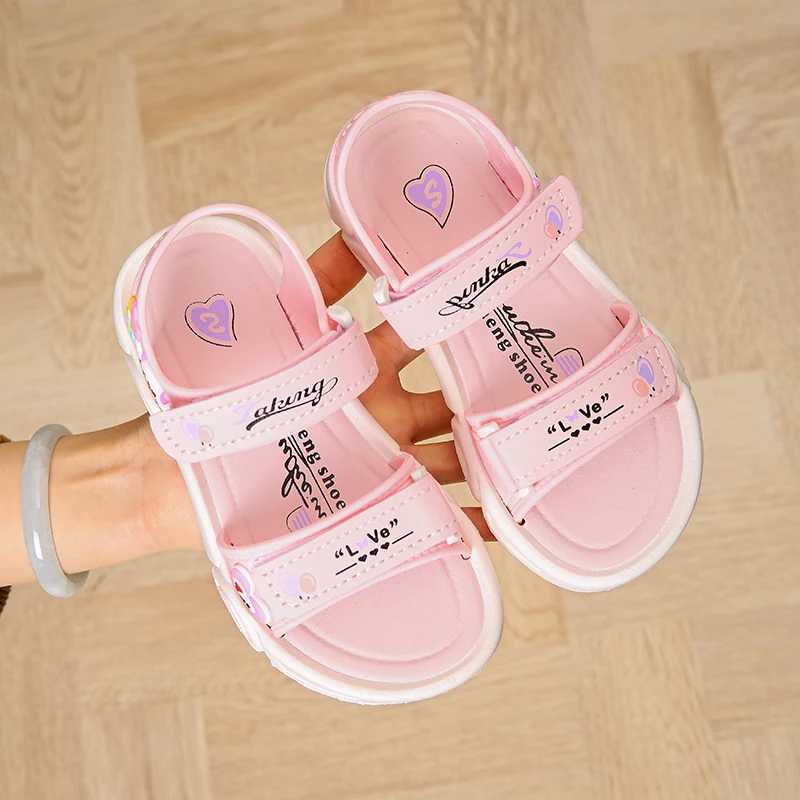 Sneakers Trendy Cute Cartoon Open Toe Sandals For Girls Breathable Lightweight Wear-resistant Sandals For Spring And Summer H241221