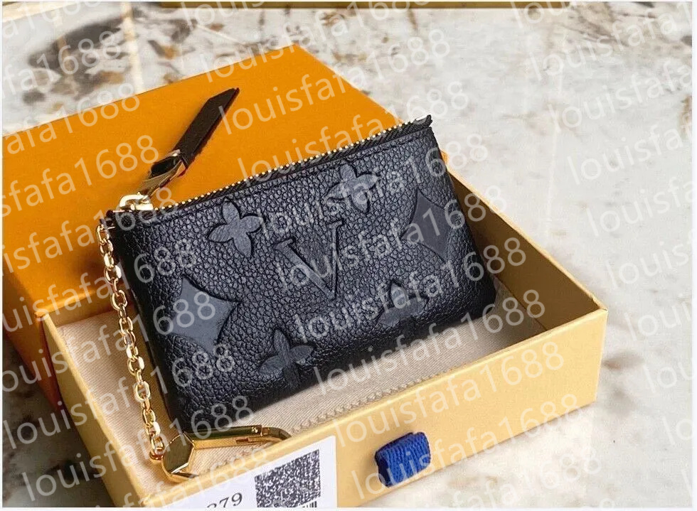 Designers luxurys Purses KEY POUCH POCHETTE CLES Women Mens Key Ring Credit Card Holder Coin Purses Mini Wallet Bag M62650 M80879 ID Bags