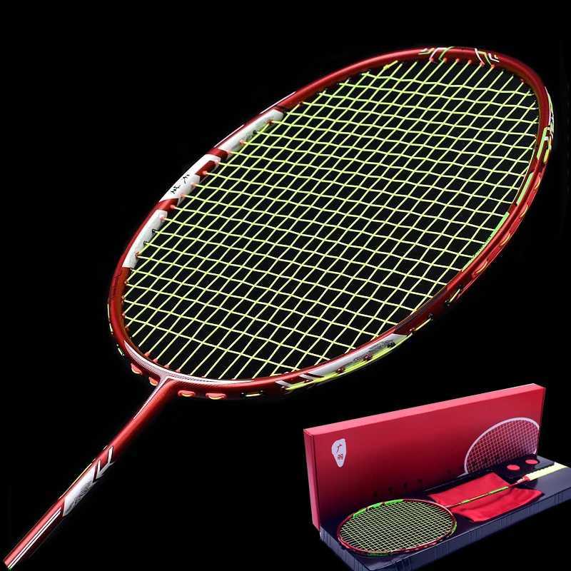 Hot type 0u badminton racket ultra light secondary molding integrated adult carbon fiber badminton racket sports equipmentW241221