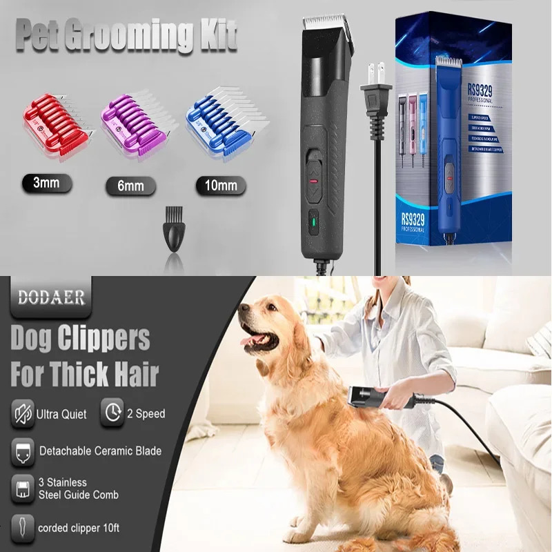 Professional Dog Grooming Electric Corded Clipper Super 2-Speed For Thick Heavy Coats,Dogs,Cats And Other Animal