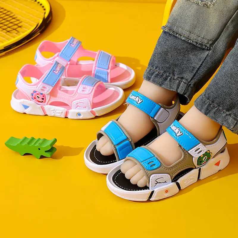 Sneakers Childrens cartoon sandals baby shoes boys soft soled rubber anti slip sandals girls sandals childrens shoes summer 2-10 years H241221