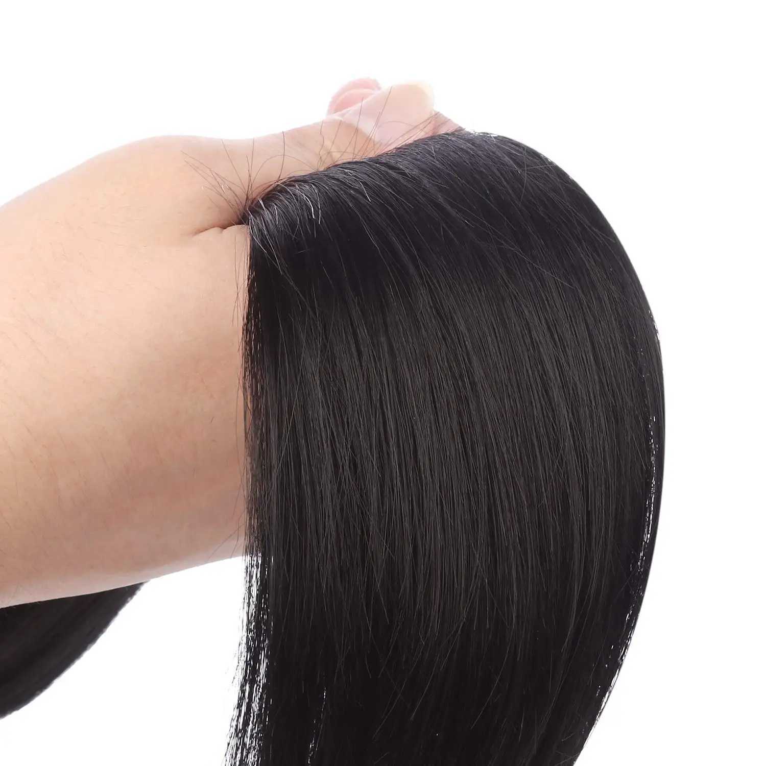 Clip in Ponytail Extension Wrap Around Long Straight Ponytail Natural Soft Synthetic Hairpiece for WomenXJ241221