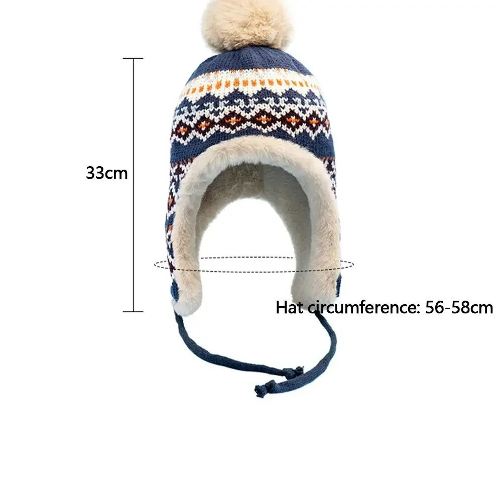 Fashionable autumn and winter warm hat plush retro Lei Feng hat windproof and cold proof womens ski hat 241220