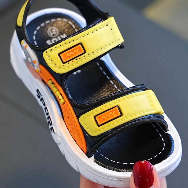 Sneakers Childrens Summer Boys Cartoon Rubber Sandals Baby Shoes Kids Flat Girls Beach Shoes Sports Soft Non-slip Casual Toddler Sandals H241221