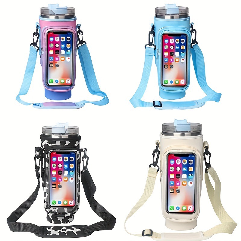 Tumbler 40 OZ Water Bottle Sleeve Cup Holder Durable Neoprene Water Bottle Carrier Pouch Bottle Accessories WLL2487