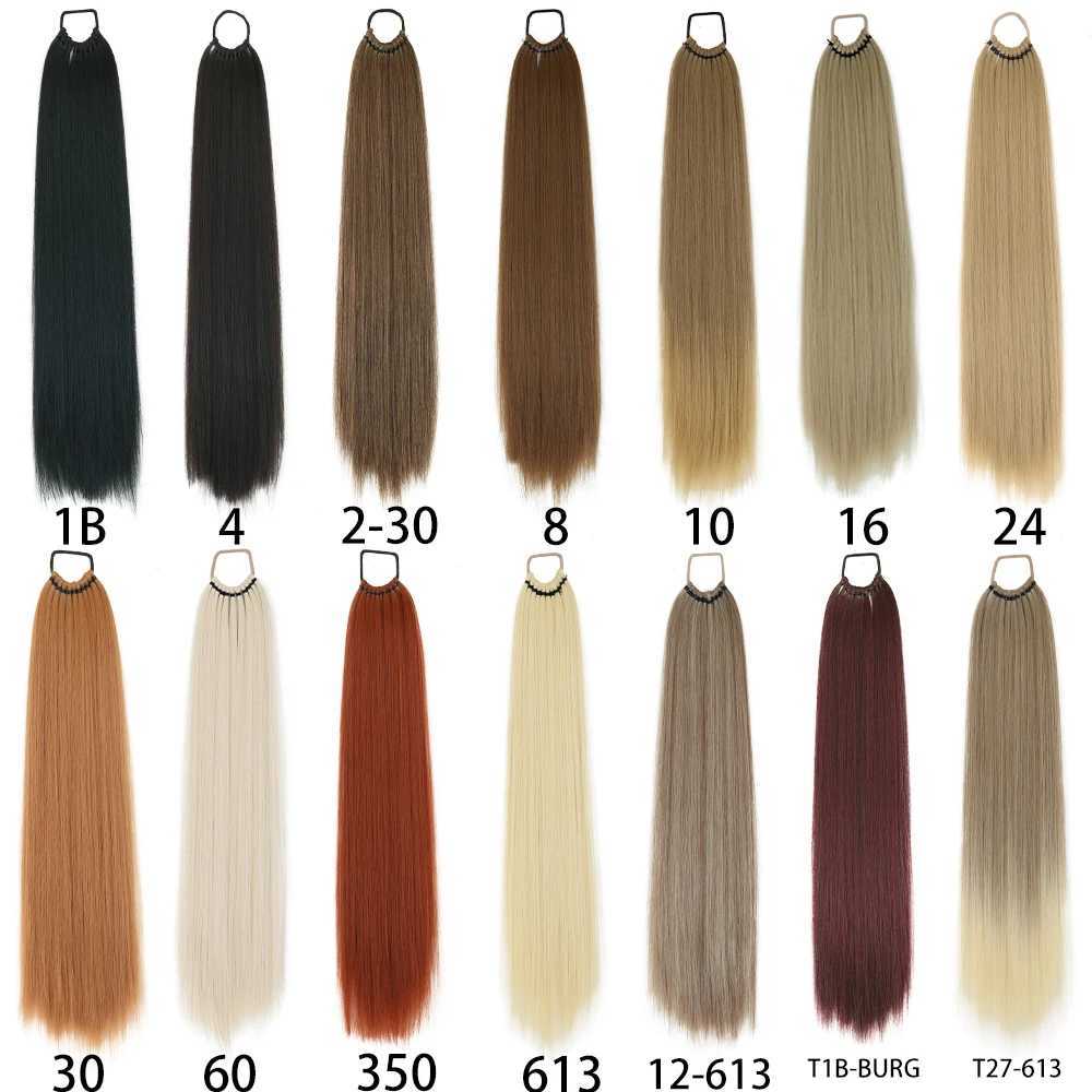 Ponytail For Women Synthetic Hair Extensions Long Straight False Horse Tails Fake Hairpiece 24 Inch For White Black WomanXJ241221
