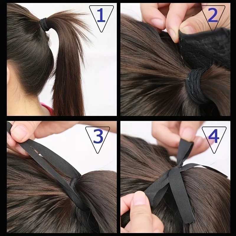 32Inch Long Synthetic Kinky Curly Ponytail Drawstring Clip In Ponytail Hair Extension for WomenXJ241221