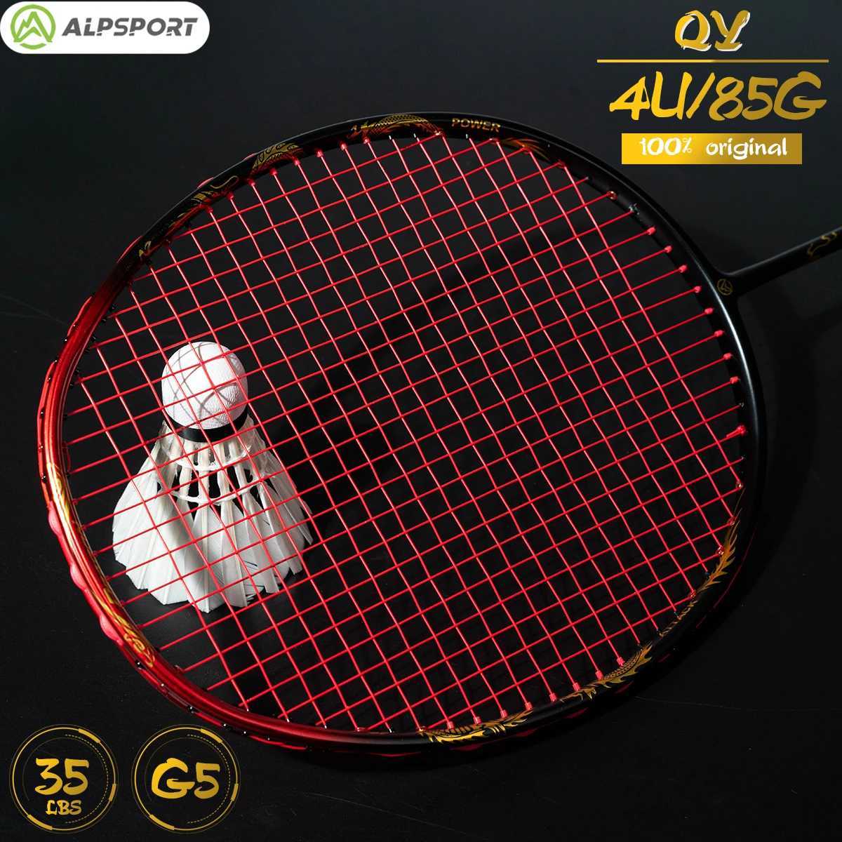 ALP QY 4U fast attack 95g maximum 38 pound badminton rack carbon fiber+titanium with string and bagW241221