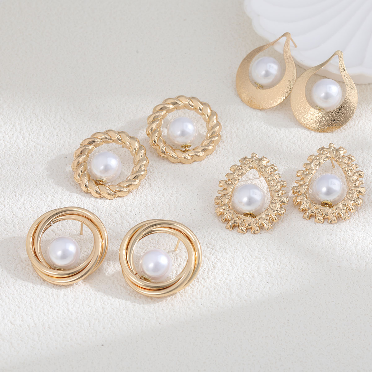 Cluster Stud Crystal Gold Black Large Embellished Women Girls Evening Party Mid Affordable Earrings