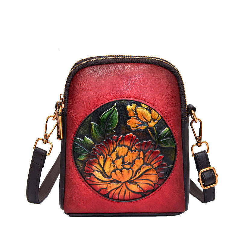 Light luxury fashionable Chinese ethnic style handbag women, versatile casual, suitable for middle-aged and elderly mothers, single shoulder diagonal 