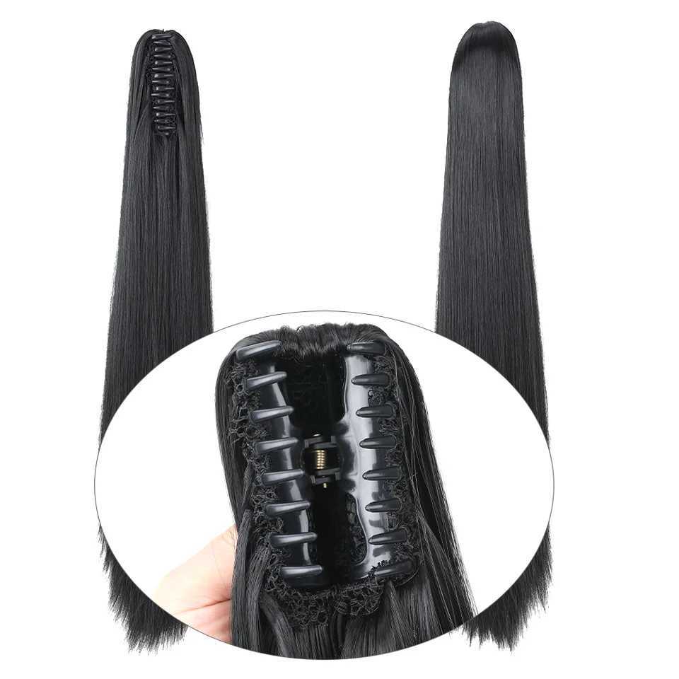 Ponytail Extension Claw Straight Clip in Hairpiece Ponytail Hair Extensions Long Pony Tail Synthetic for WomenXJ241221