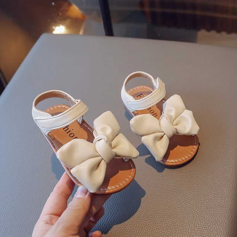 Sneakers Girls Sandals Fashion Princess Classic Baby Girl Kids Summer Sandals Children Sweet Summer Shoes Soft 21-30 Hot Sale Bow-knot H241221