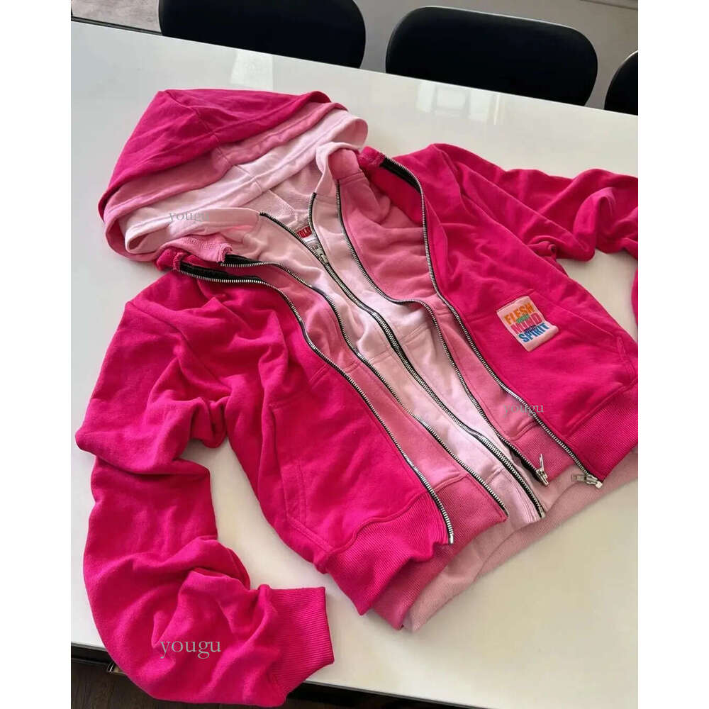 Hip Hop Gothic Layered Zipper Hoodie Y2k Clothes Harajuku Punk Loose Sweatshirt Hoodie Retro Pullover Tops Streetwear 240929