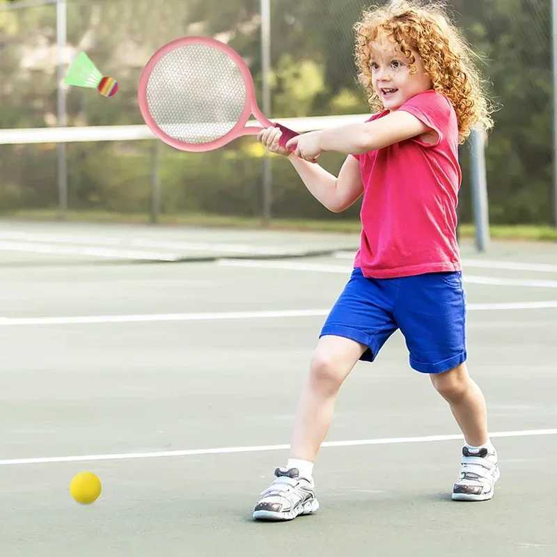 Childrens badminton racket set lightweight childrens tennis badminton toy childrens tennis racket with ball family gameW241221