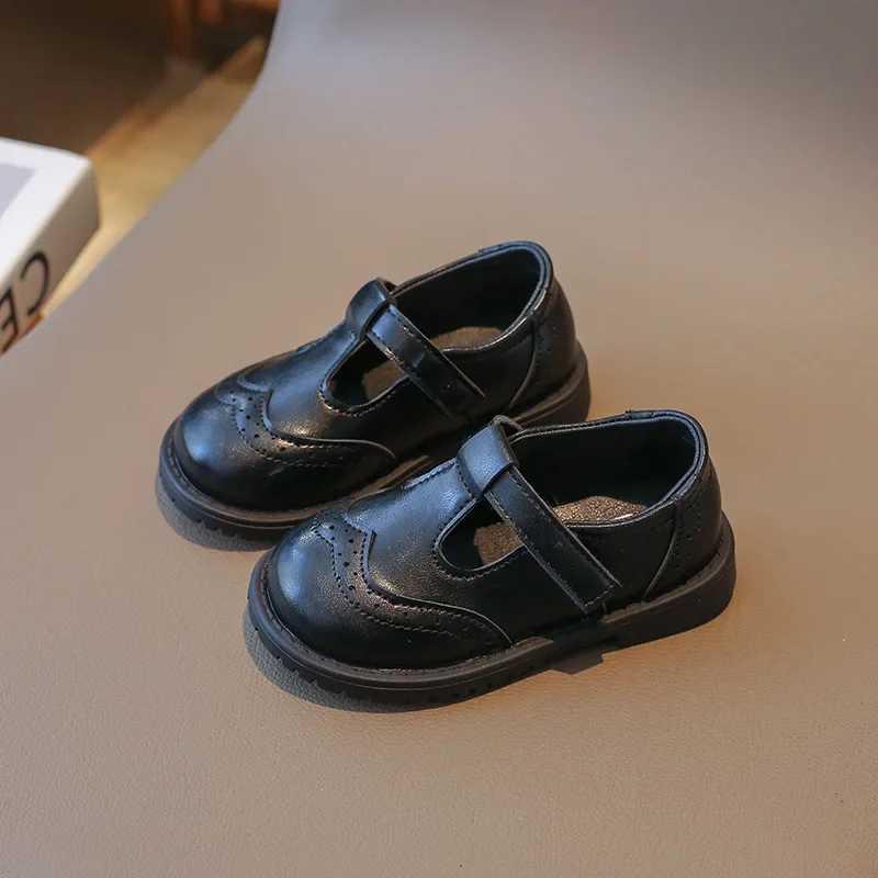 Sneakers Spring Autumn Kids Leather Shoes New Girls Princess Shoes Single Children Girls Casual Shoes H241221
